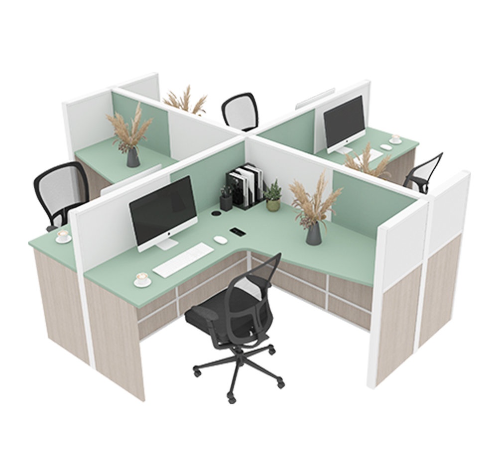 4-Seater Cluster Workstation