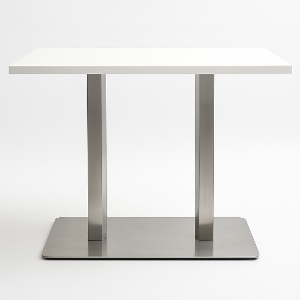Rectangular Cafe Table with SS Finish Base