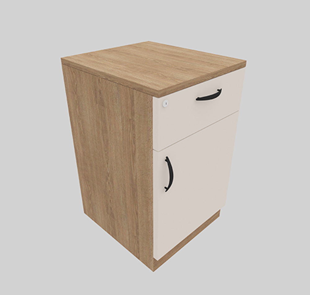 1 Drawer 1 Shutter Pedestal