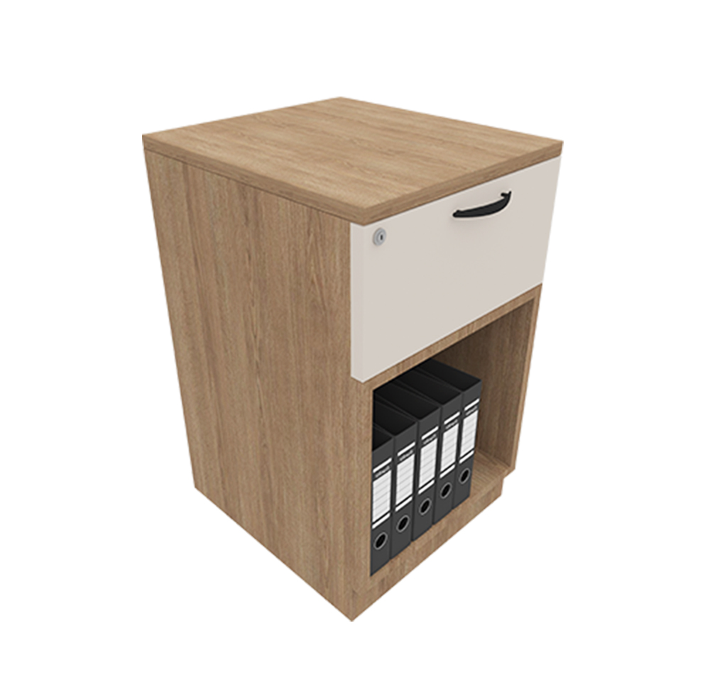 1 Drawer & Open Box Pedestal