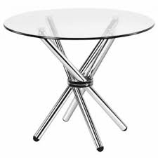 Round Glass Top Cafe Table