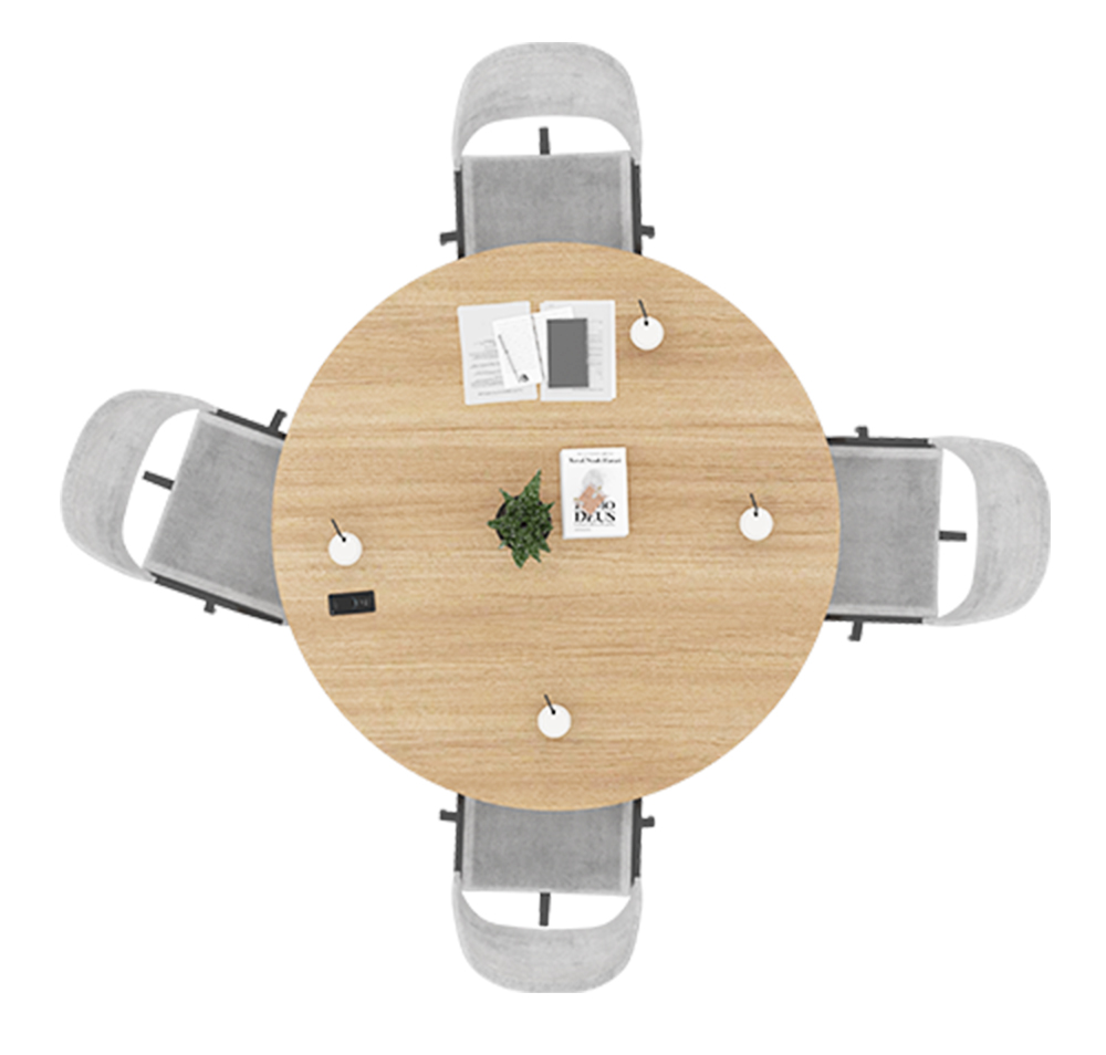 Sleek Round Collab Table 4