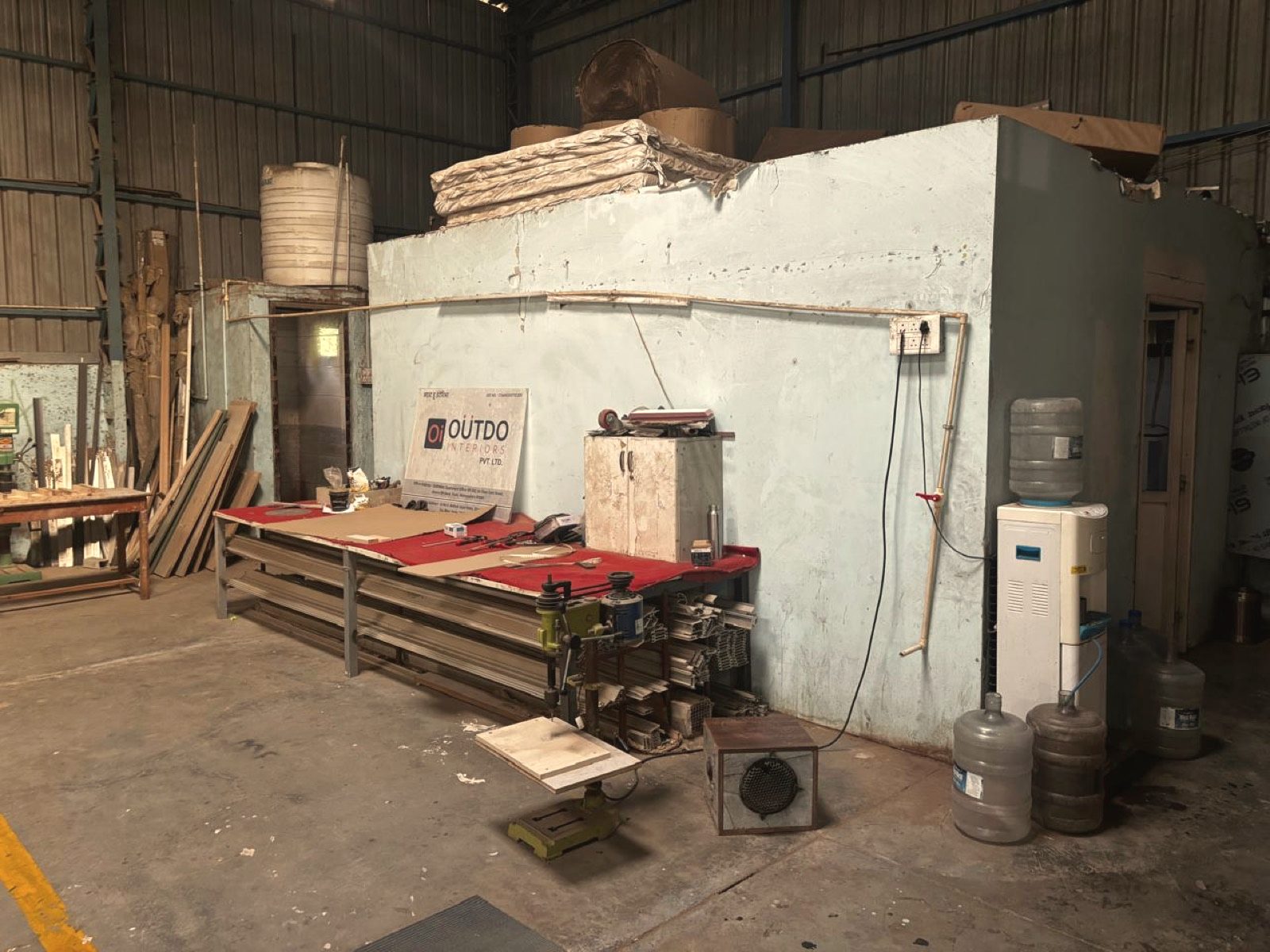 Aluminium work area in the OutDo factory